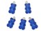 5 20mm Royal Blue Gummy Bear Charms - Resin Pendants with Platinum Colored Loops